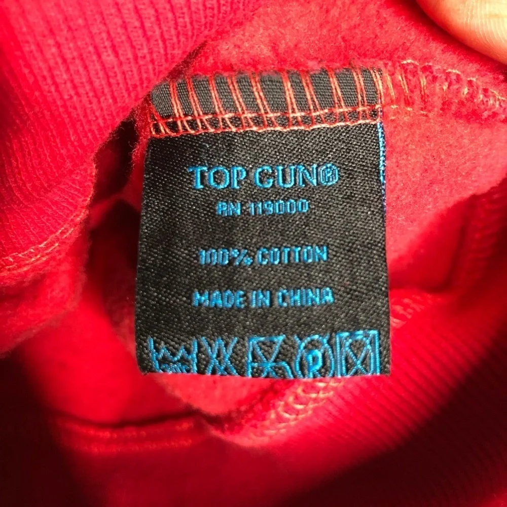 Top Gun ‘An American Icon’ Tomcat By’s Red Pull Over Hoodie SZ M.